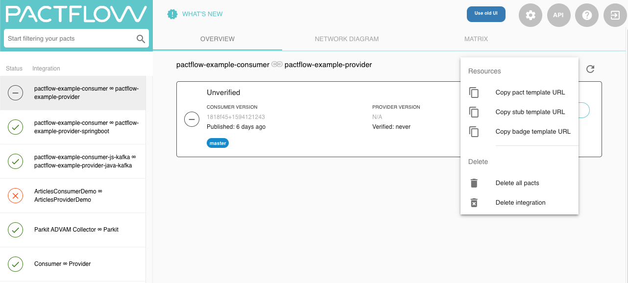 Integration Dashboard