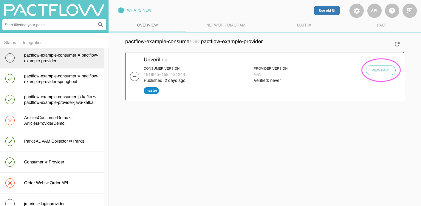 Integration Dashboard