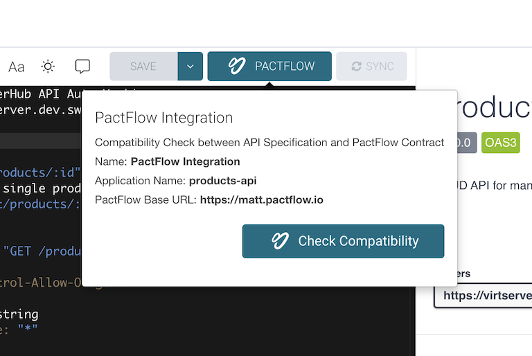 Compatibility check screen